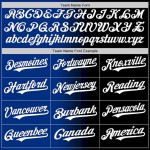 Custom Black White-Royal Authentic Gradient Fashion Baseball Jersey