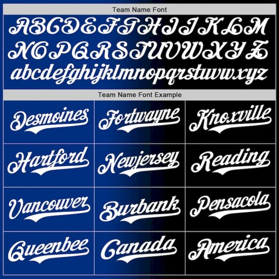 Custom Black White-Royal Authentic Gradient Fashion Baseball Jersey