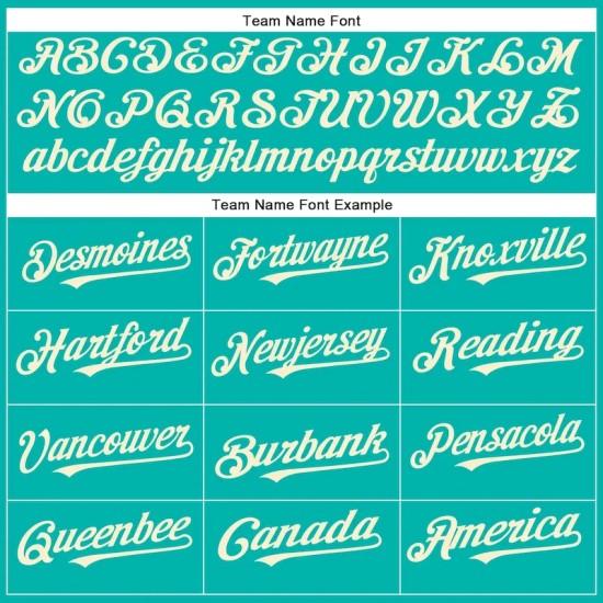 Custom Aqua Cream Authentic Baseball Jersey